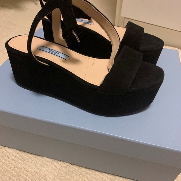 Prada Suede Platform Sandal - Picture 2 of 3